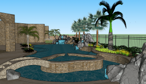A sketch of a pool that Pacific Sun Pool and Spa has planned. 