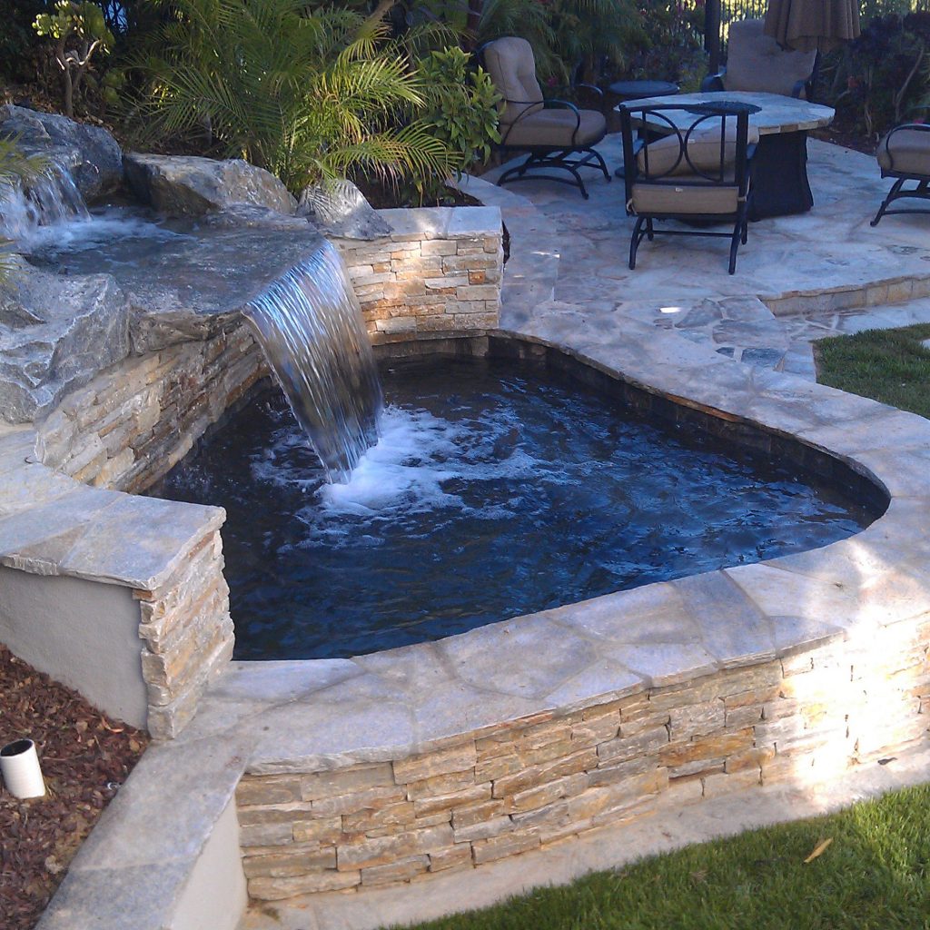 custom spas with stone