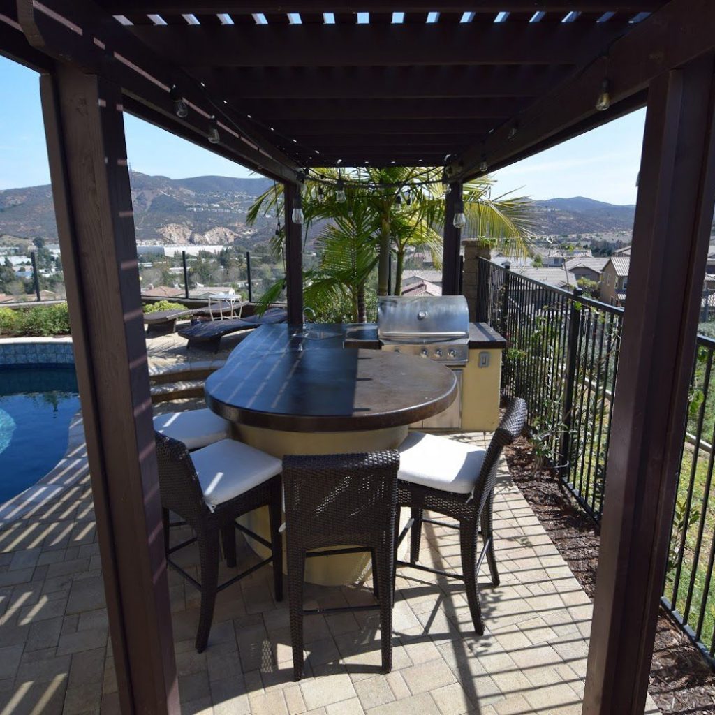 outdoor kitchen and patio cover