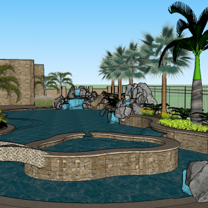 A sketch of a pool that Pacific Sun Pool and Spa has planned.